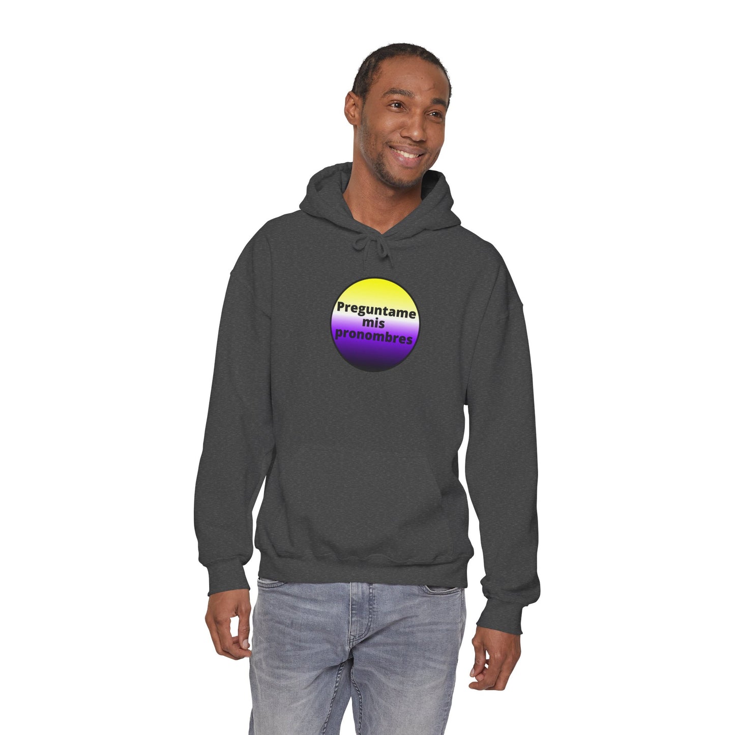 Preguntame mis Pronombres - NonBinary Hooded Sweatshirt