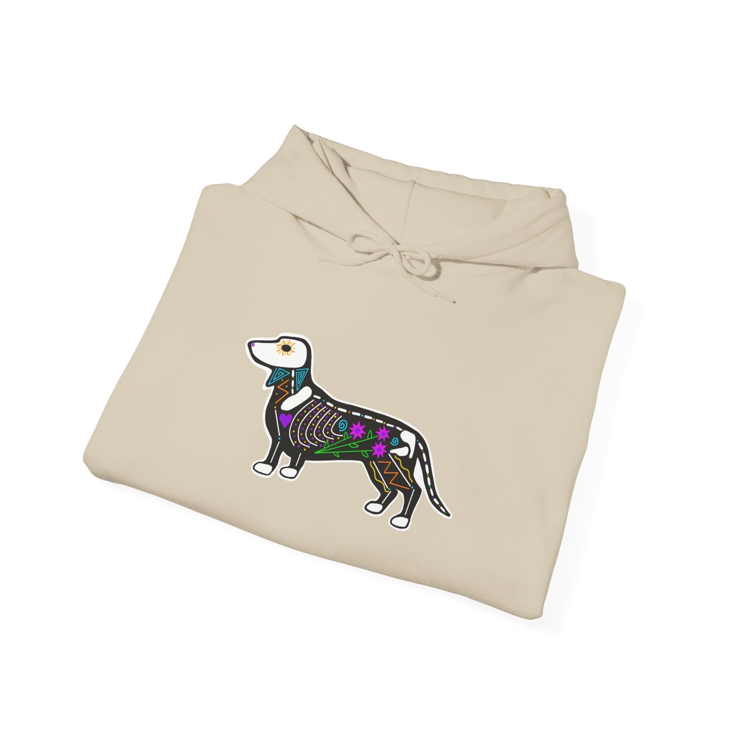 Dia de los Muertos Dachshaund Hooded Sweatshirt