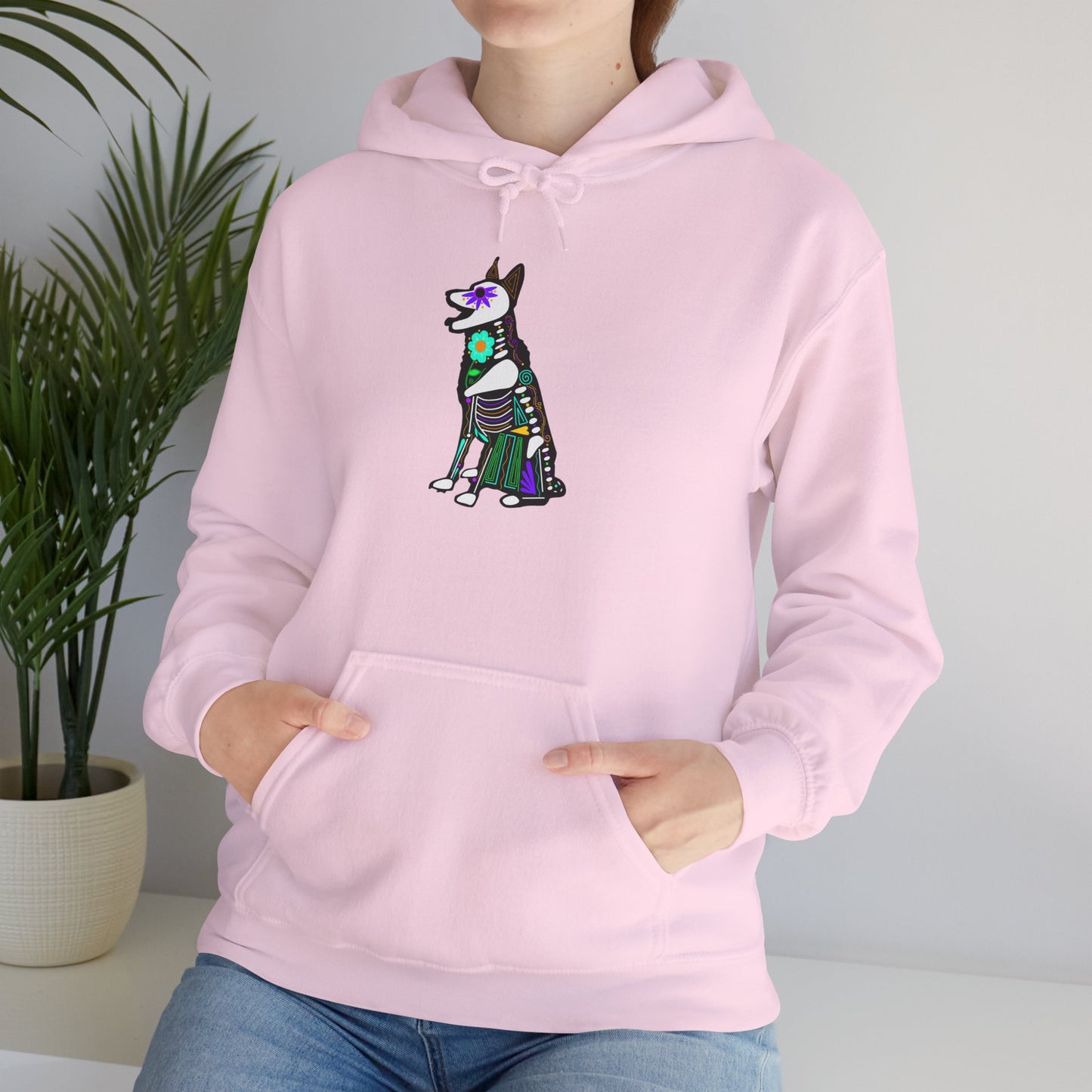 Dia de los Muertos German Shepard Hooded Sweatshirt