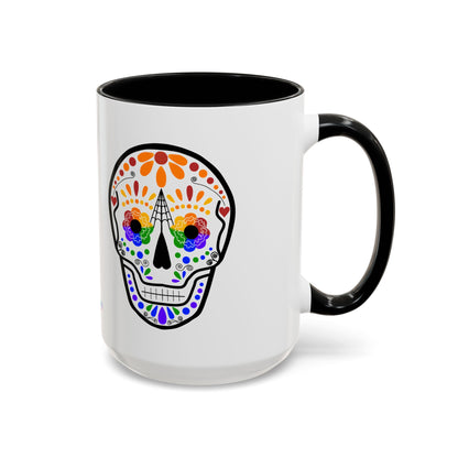 Queer Sugar Skull Accent Coffee Mug