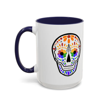 Queer Sugar Skull Accent Coffee Mug