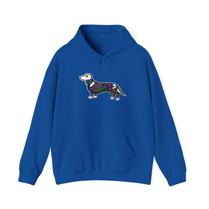 Dia de los Muertos Dachshaund Hooded Sweatshirt
