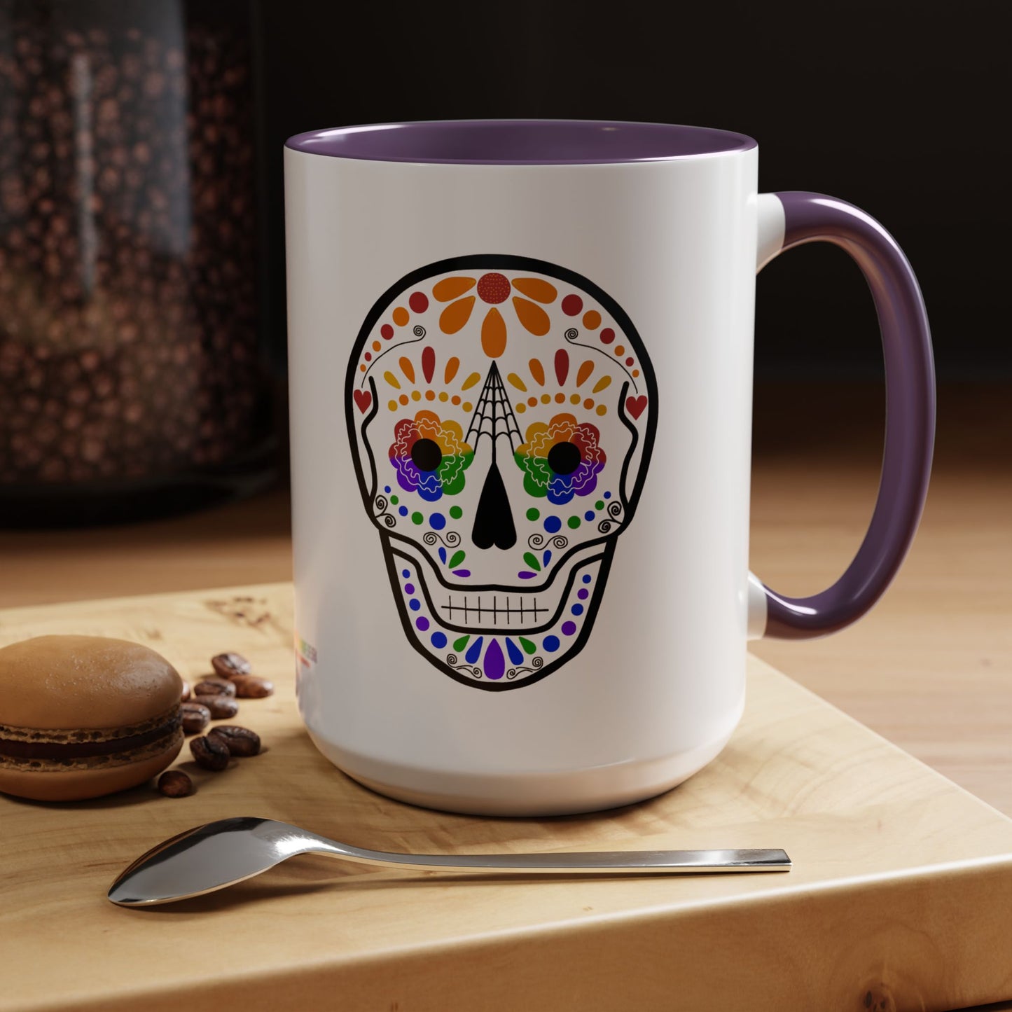Queer Sugar Skull Accent Coffee Mug