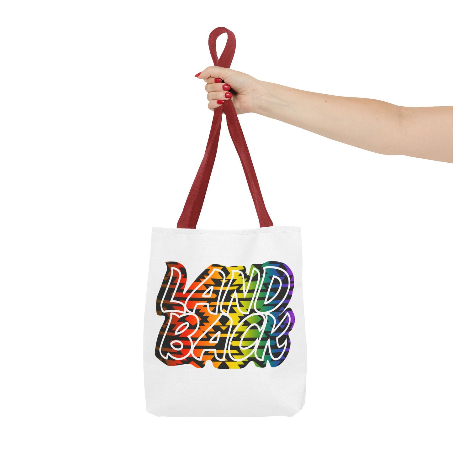 Land Back Motif Tote Bag