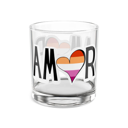 Amor - Lesbian Rocks Glass, 10oz