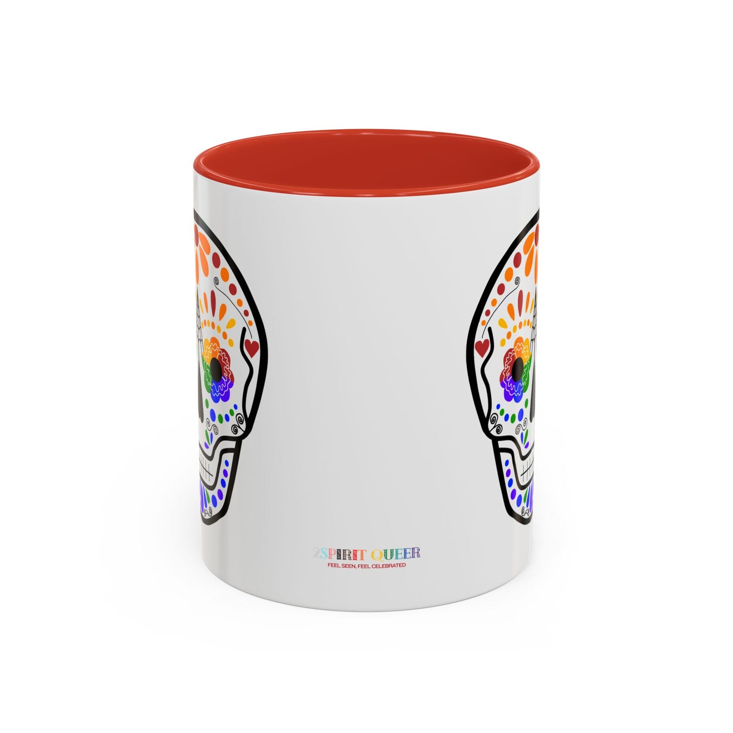 Queer Sugar Skull Accent Coffee Mug
