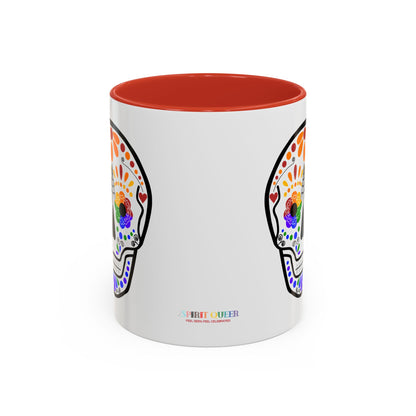 Queer Sugar Skull Accent Coffee Mug