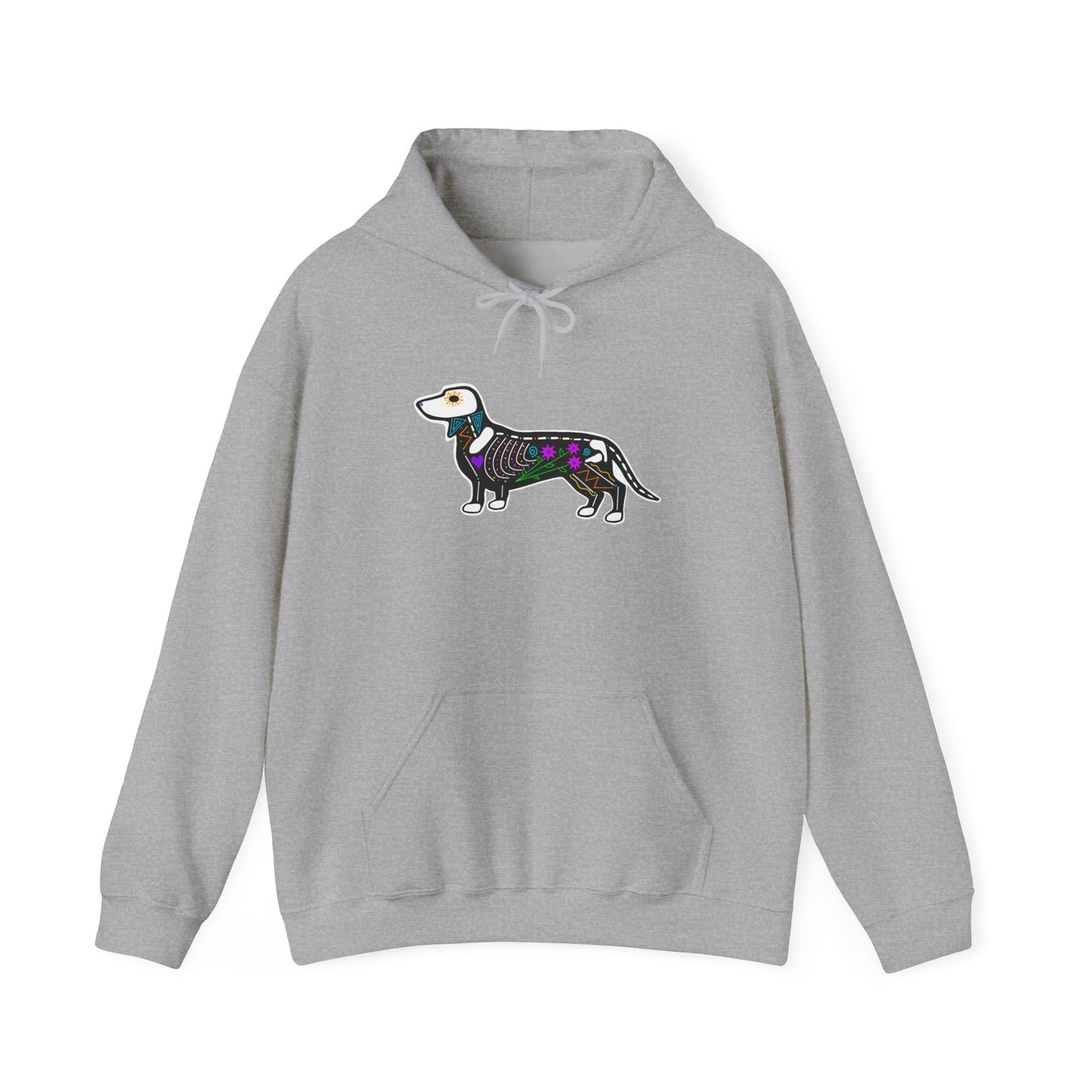 Dia de los Muertos Dachshaund Hooded Sweatshirt