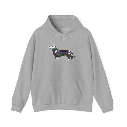 Dia de los Muertos Dachshaund Hooded Sweatshirt