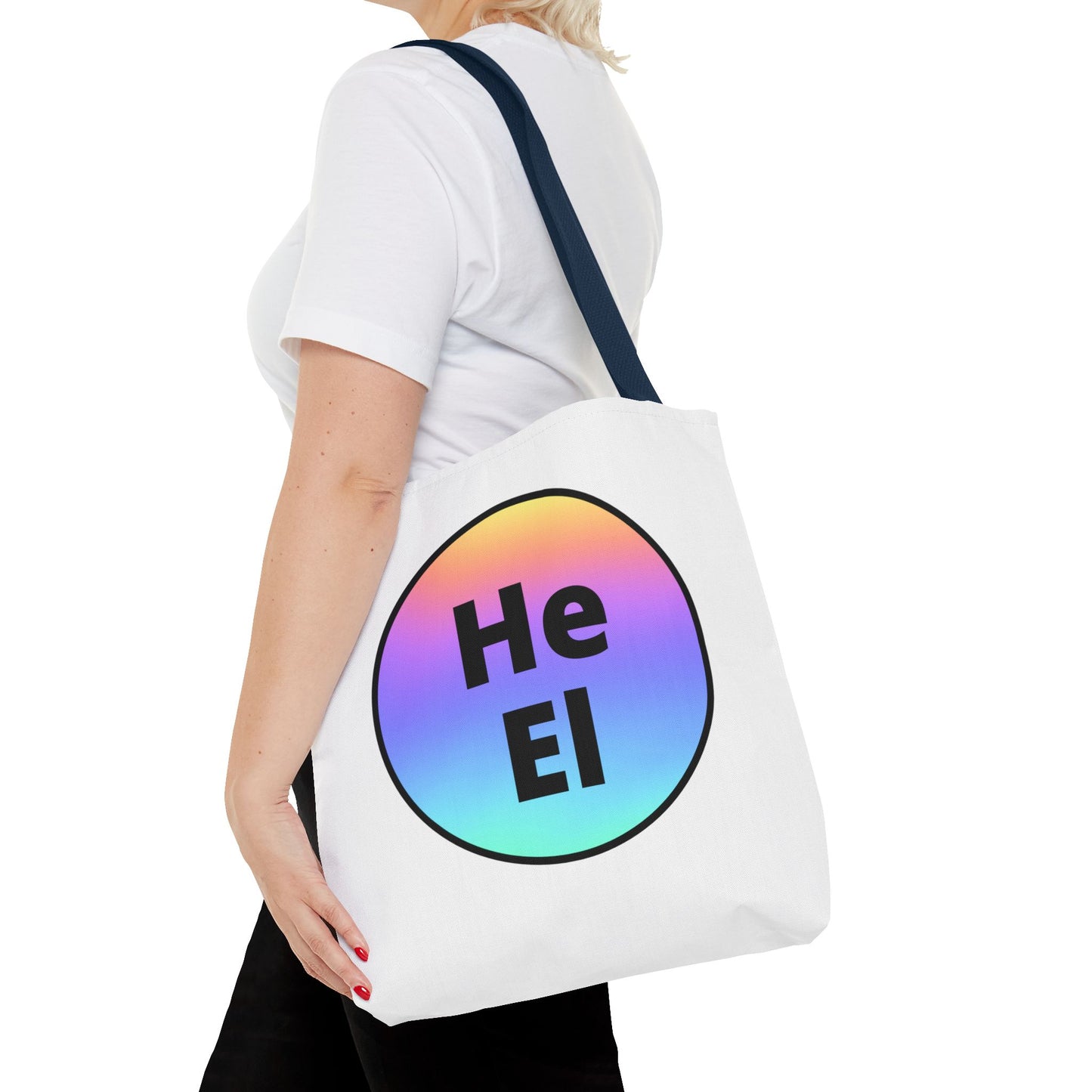 He / El Rainbow Tote Bag