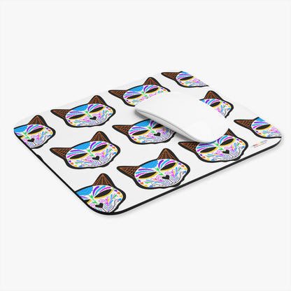 Dia de los Muertos Cat Head Mouse Pad (Rectangle)