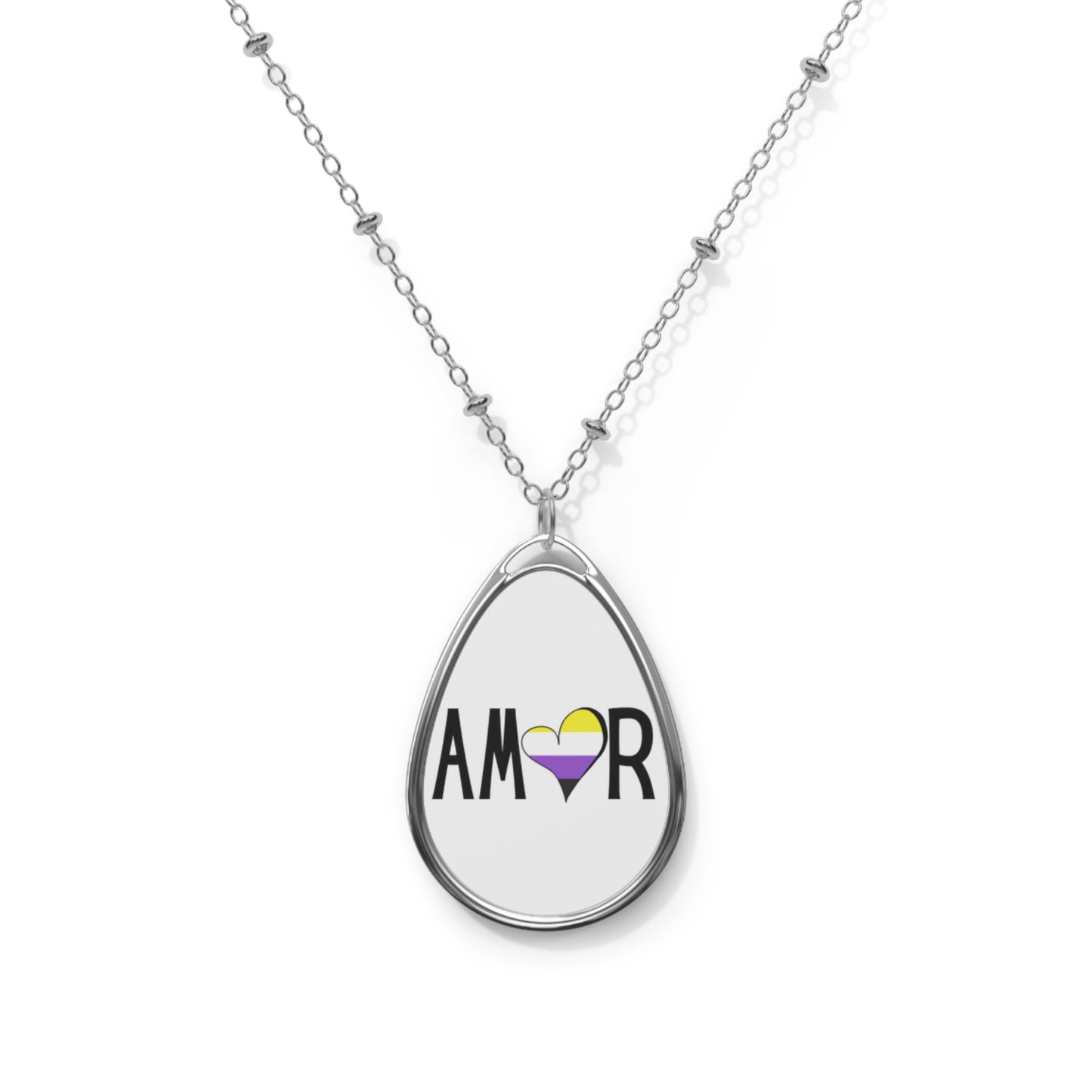 Amor Non Binary Oval Necklace
