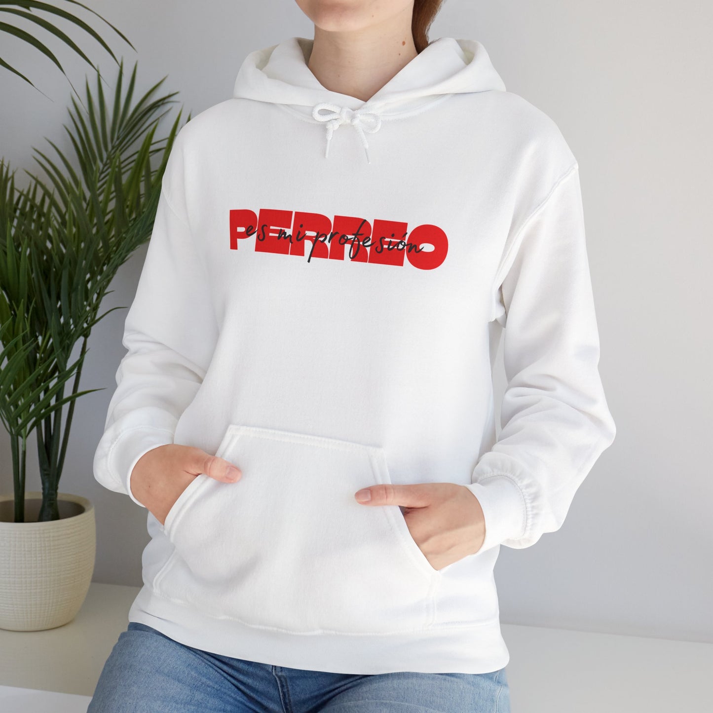 Perreo Es Mi Profesion - Red Hooded Sweatshirt