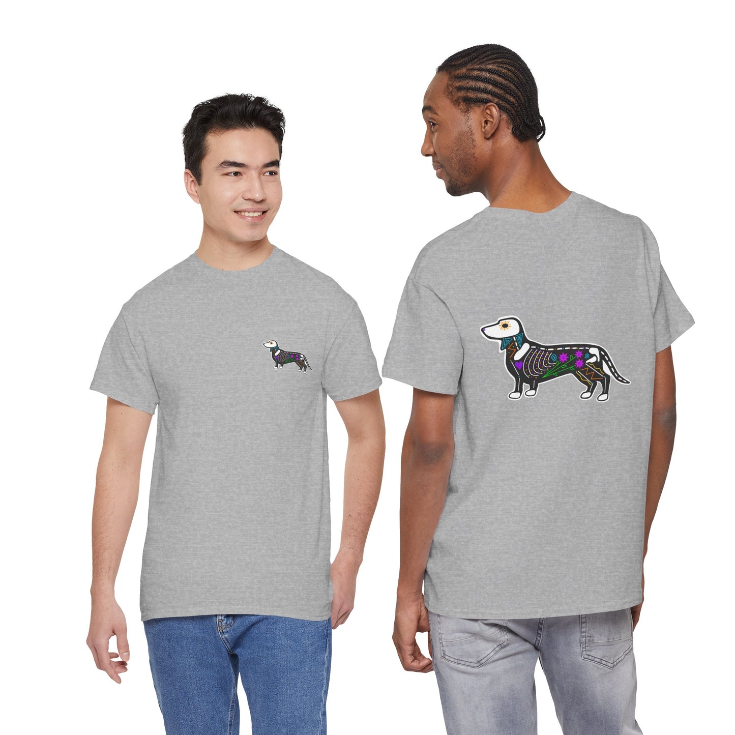 Dia de los Muertos Dachshaund Heavy Cotton Tee