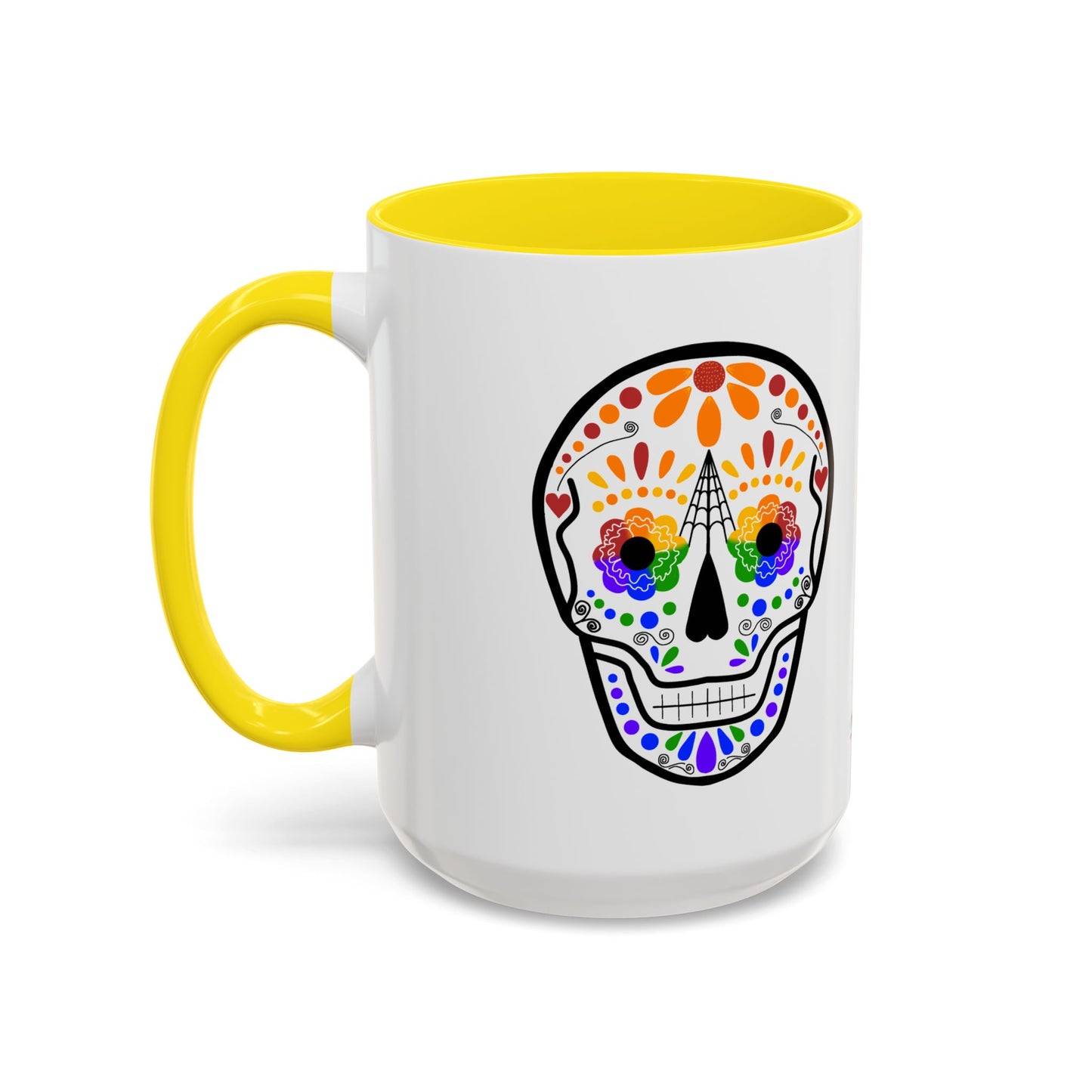 Queer Sugar Skull Accent Coffee Mug