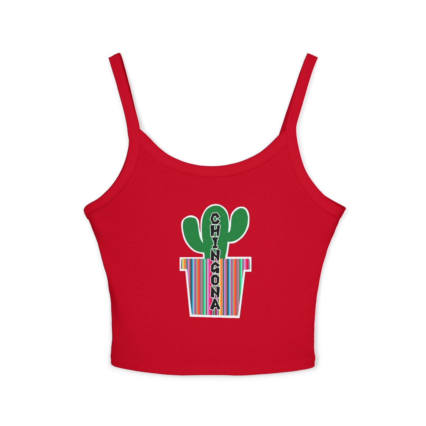 Chingona Cacti Spaghetti Strap Tank Top