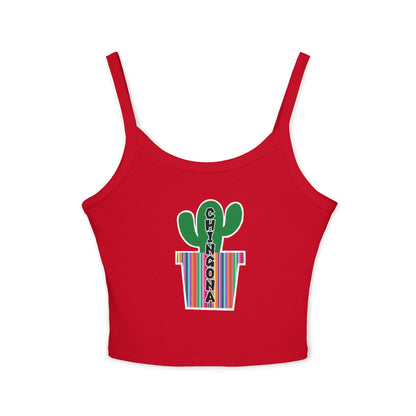 Chingona Cacti Spaghetti Strap Tank Top