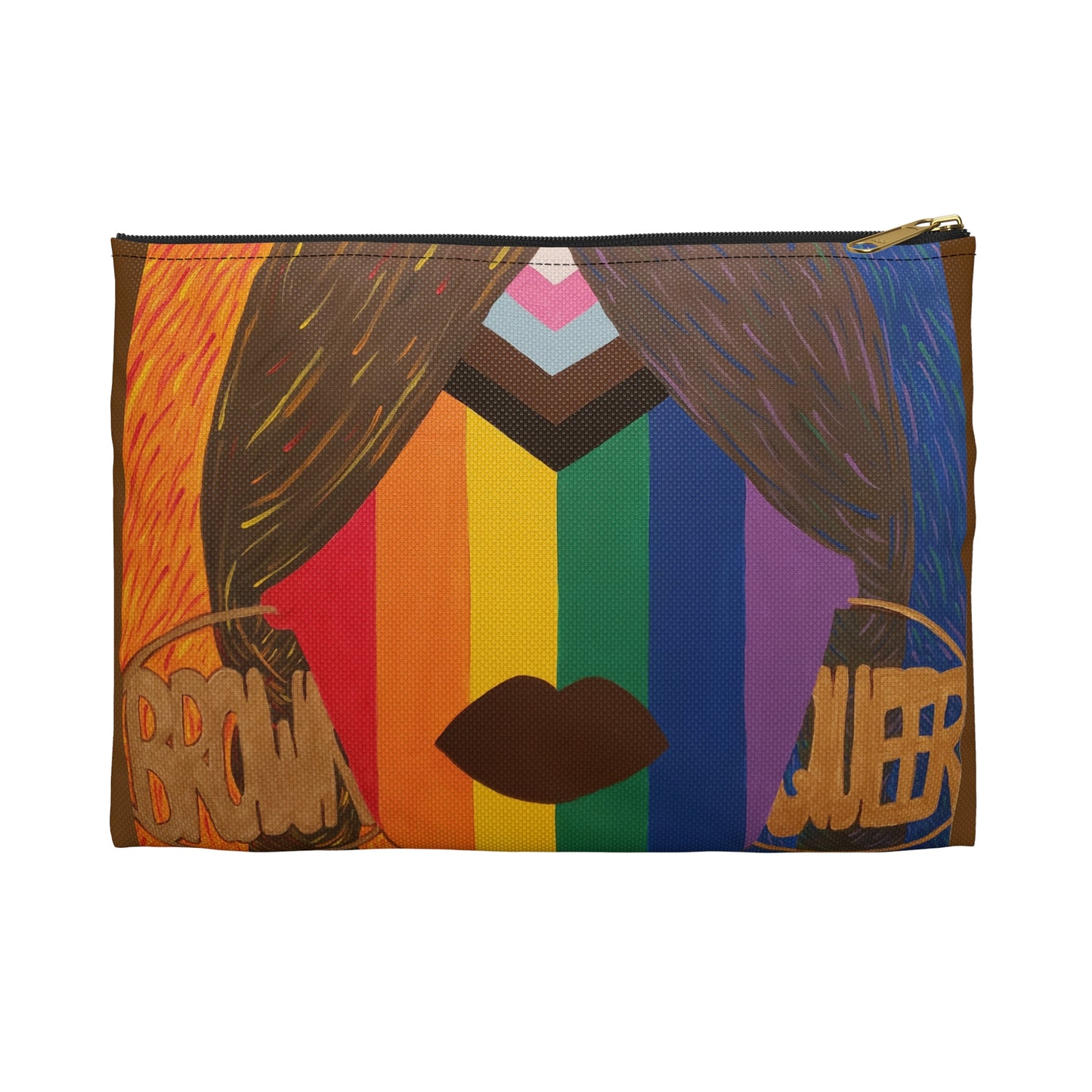 Brown and Queer Accessory Pouch