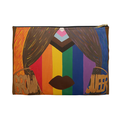 Brown and Queer Accessory Pouch