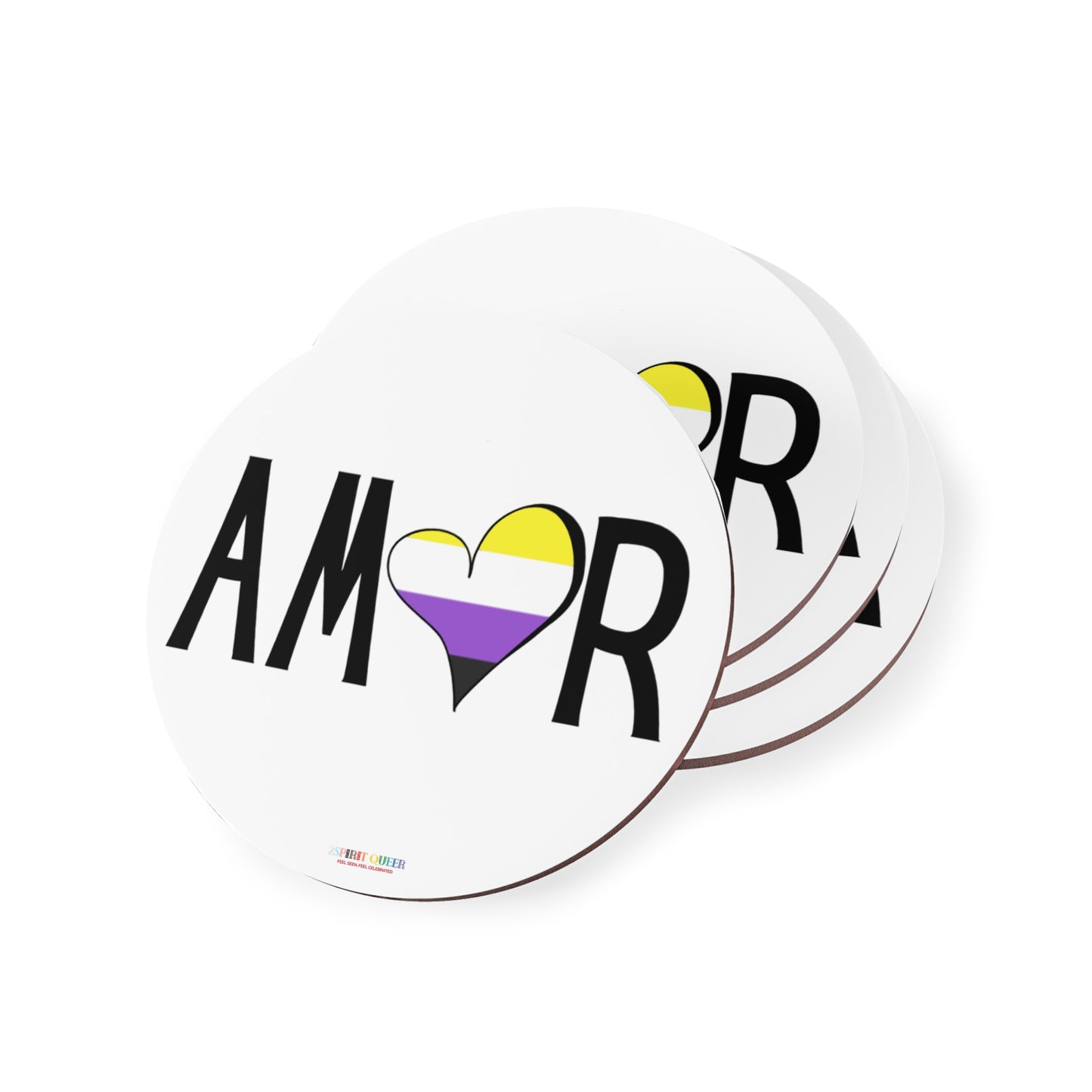 Amor Nonbinary Coasters