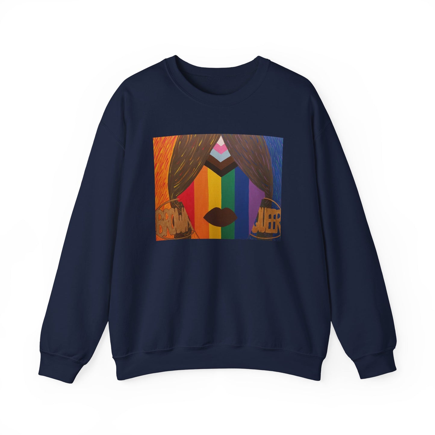 Brown and Queer Crewneck Sweatshirt