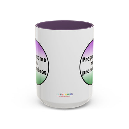 Preguntame mis Pronombres  Gender Non Conforming Coffee Mug