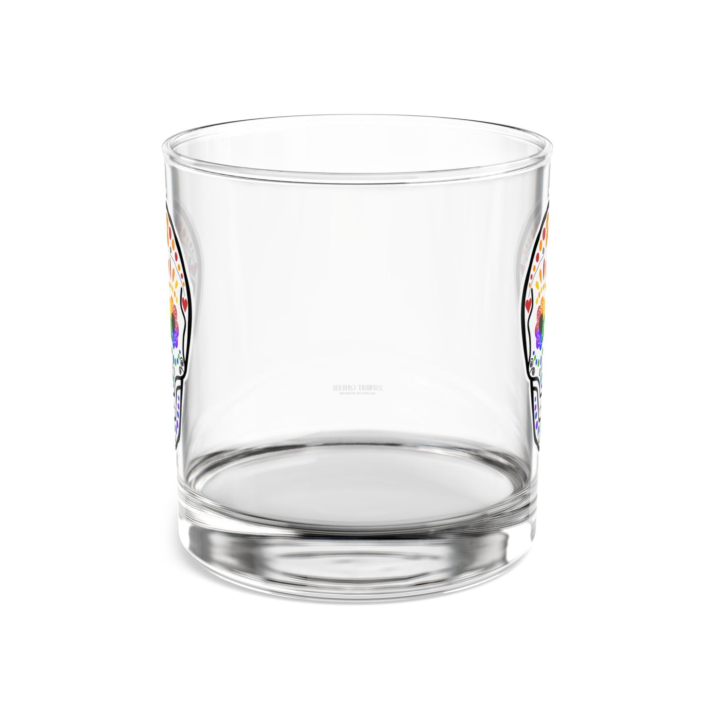 Queer Sugar Skull Rocks Glass, 10oz