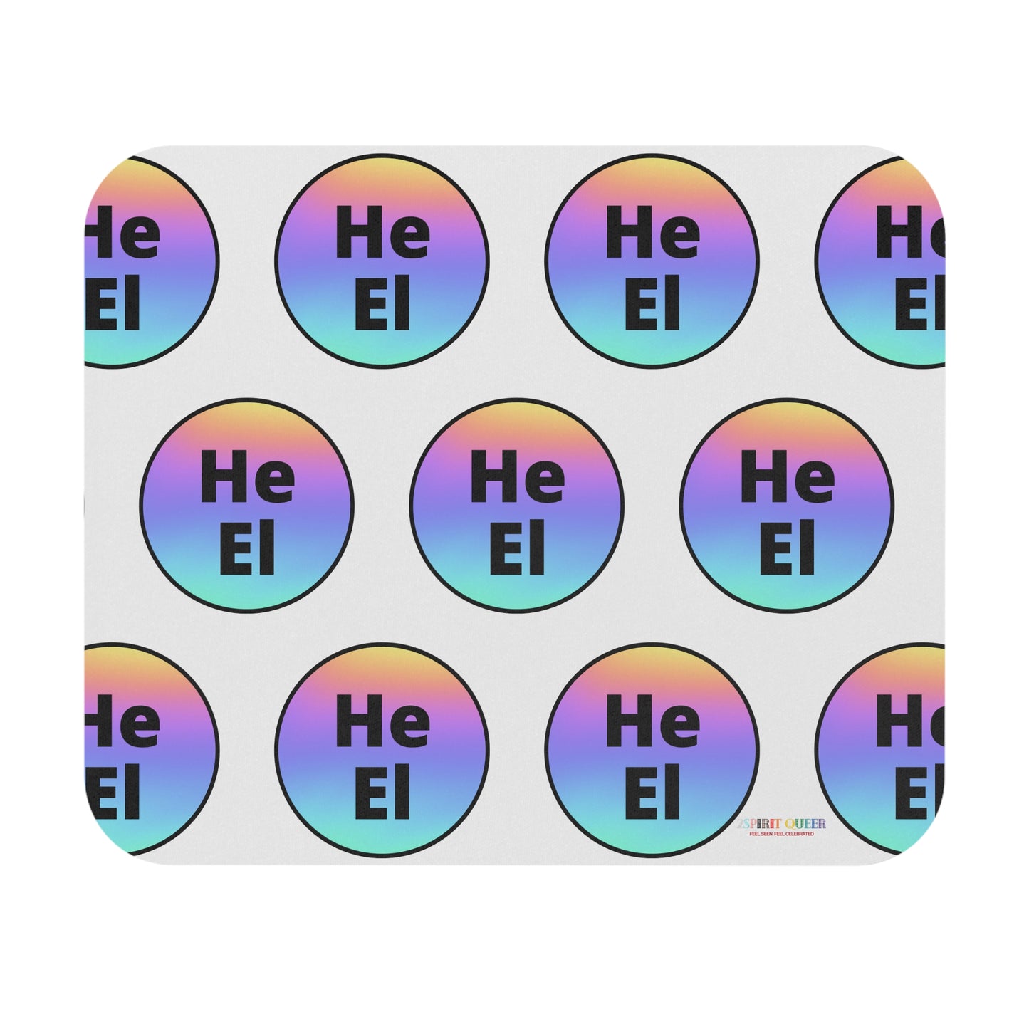 He / El Rainbow Mouse Pad (Rectangle)