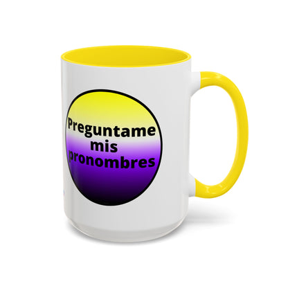 Preguntame mis Pronombres NonBinary Coffee Mug