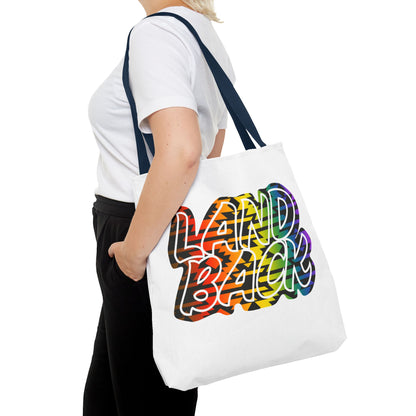 Land Back Motif Tote Bag
