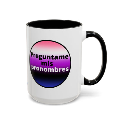 Preguntame mis Pronombres GenderFluid  Coffee Mug