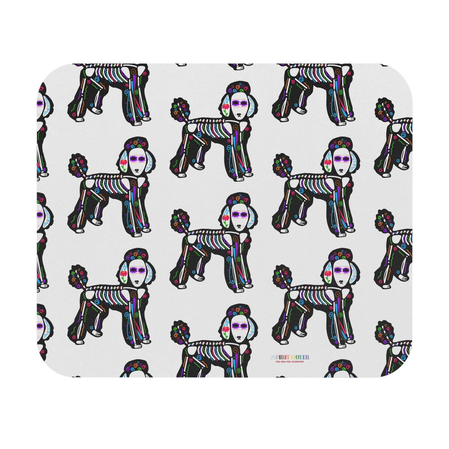 Dia de los Muertos Poodle Mouse Pad (Rectangle)