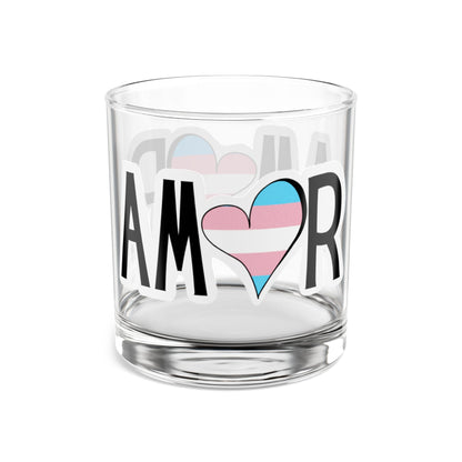 Amor  - Trans Rocks Glass, 10oz