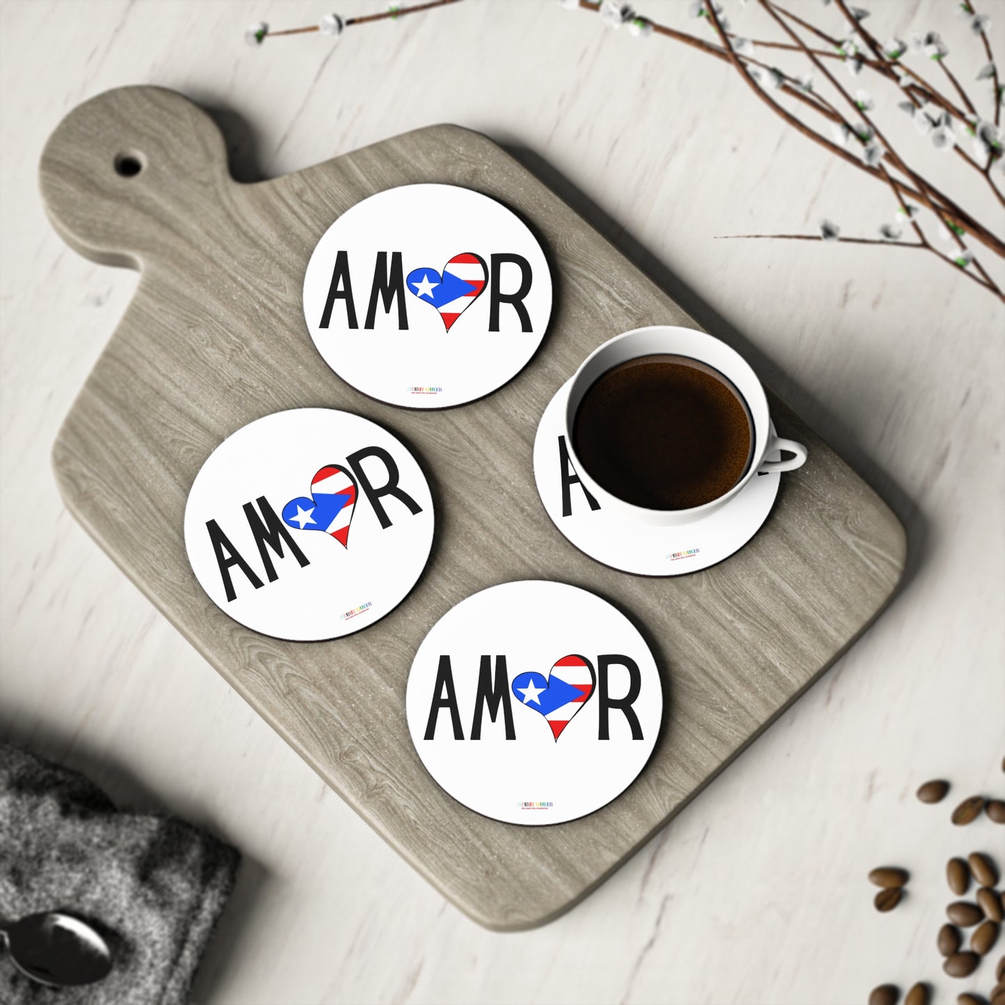 Amor Puerto Rico Coasters