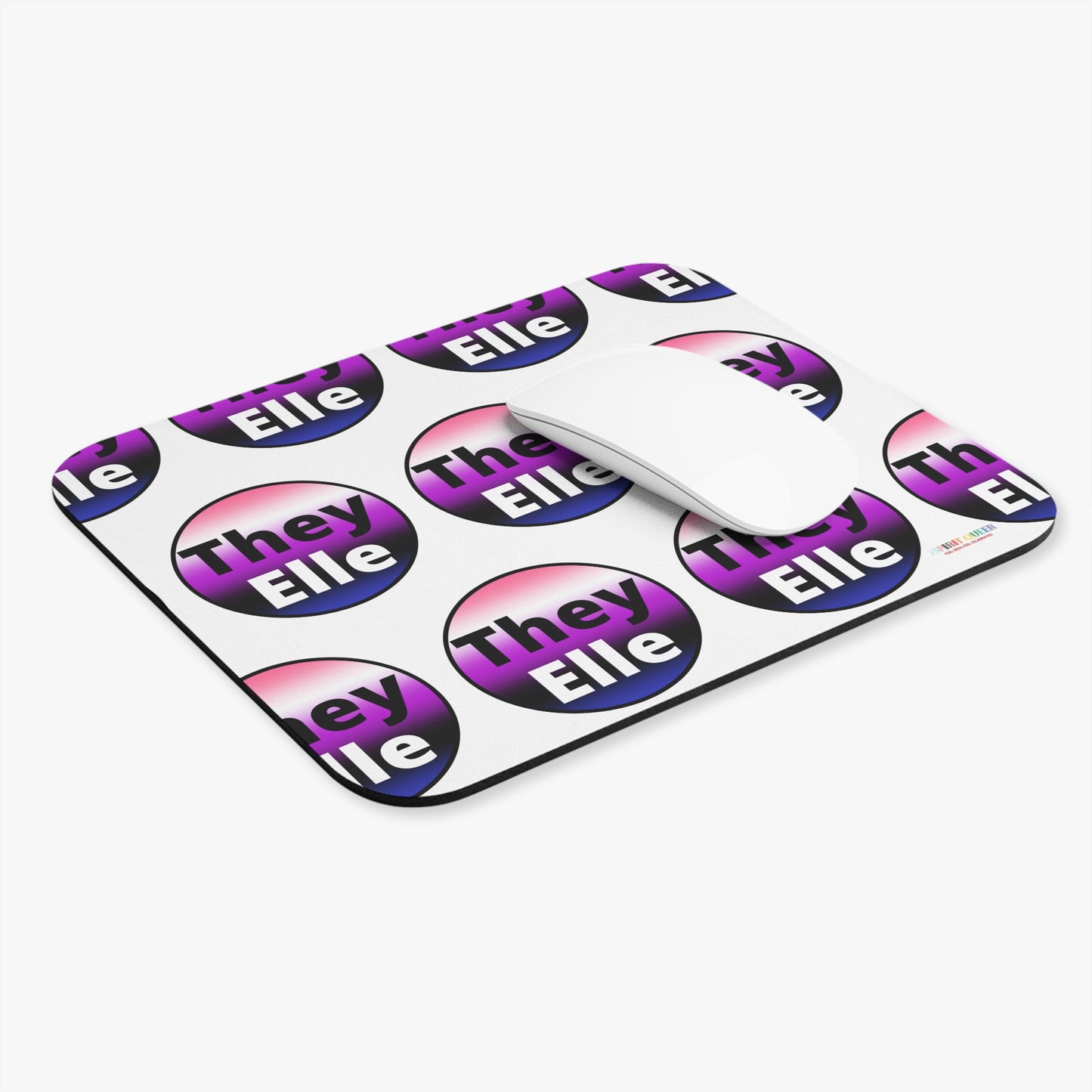 They / Elle - Genderfluid Mouse Pad (Rectangle)