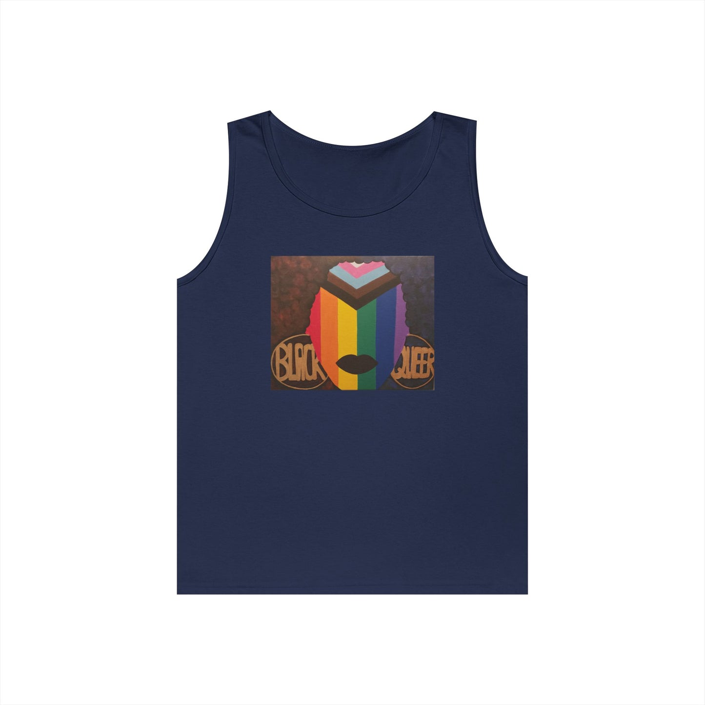Black and Queer Heavy Cotton Tank Top
