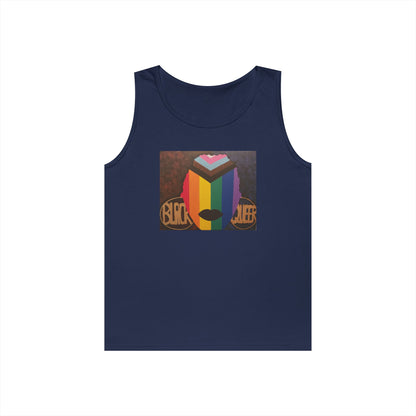 Black and Queer Heavy Cotton Tank Top