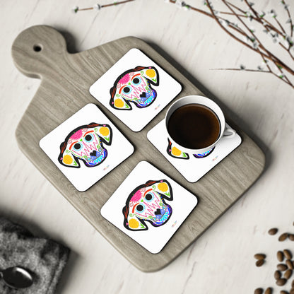 Dia de los Muertos Dog Head Coasters