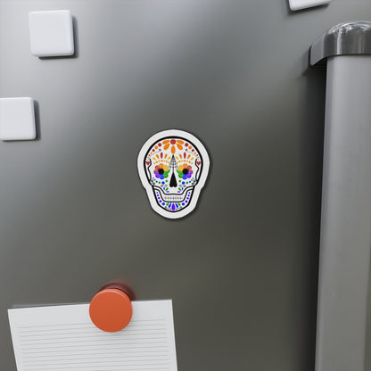 Queer Sugar Skull Die-Cut Magnet
