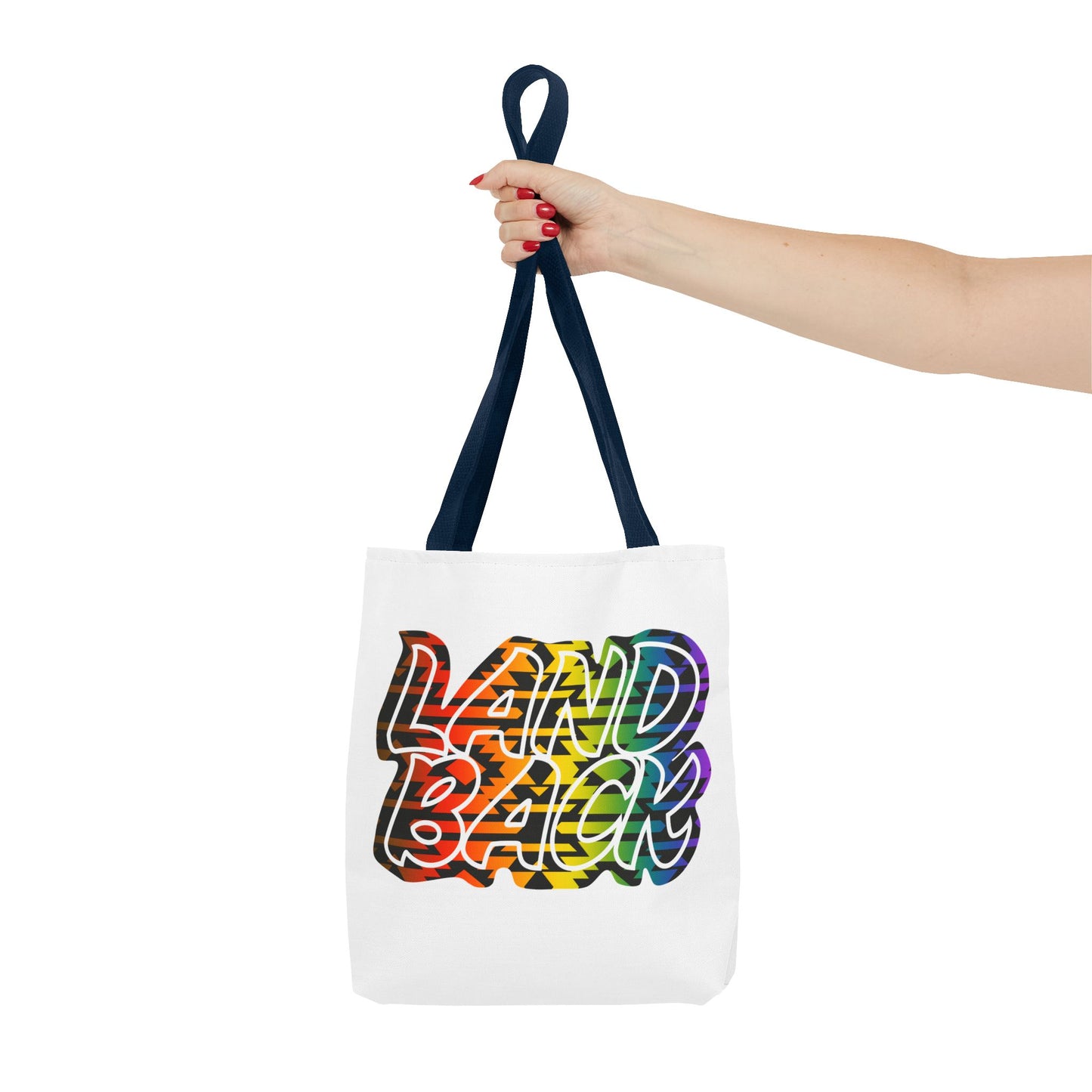 Land Back Motif Tote Bag