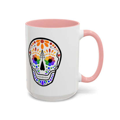 Queer Sugar Skull Accent Coffee Mug