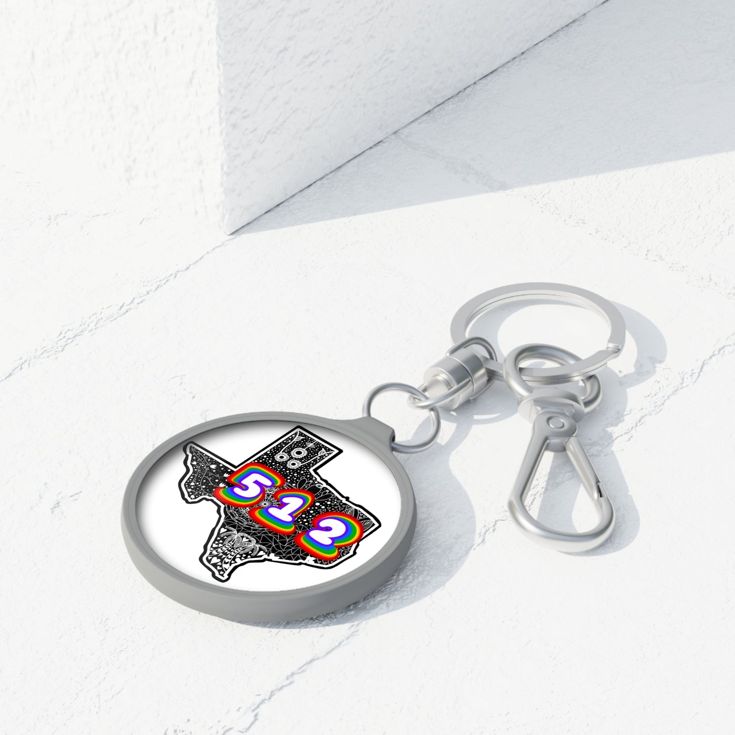 Texas 512 Keyring Tag