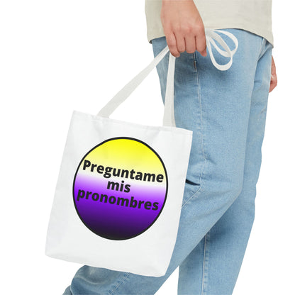 Preguntame mis Pronombres NonBinary Tote Bag