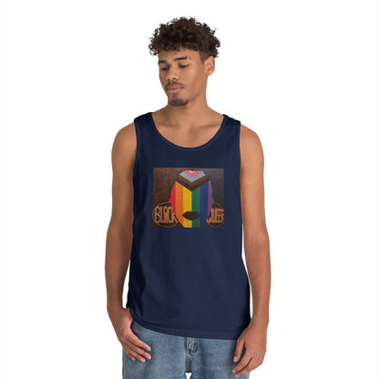 Black and Queer Heavy Cotton Tank Top