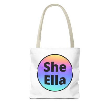 She/Ella Rainbow Tote Bag