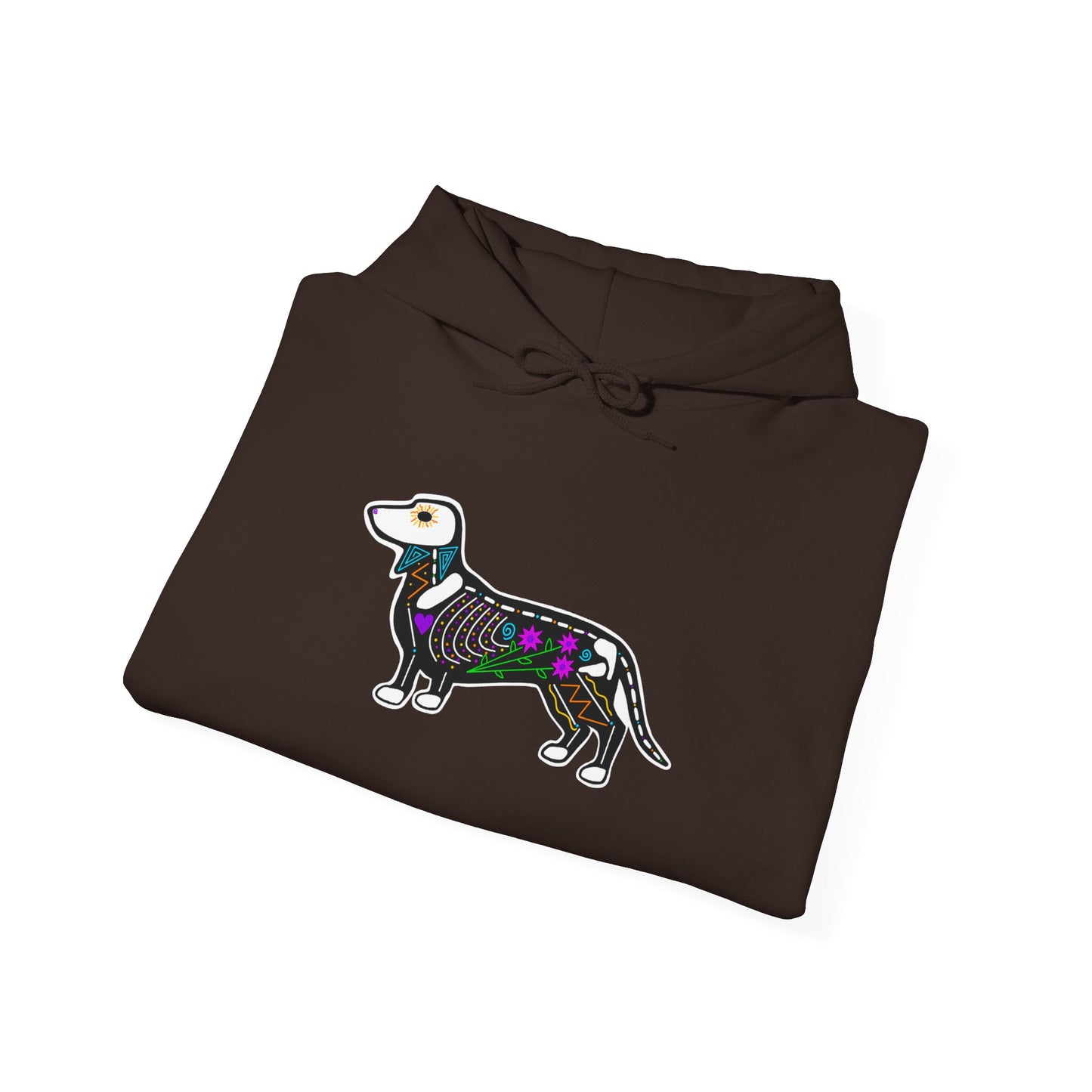 Dia de los Muertos Dachshaund Hooded Sweatshirt