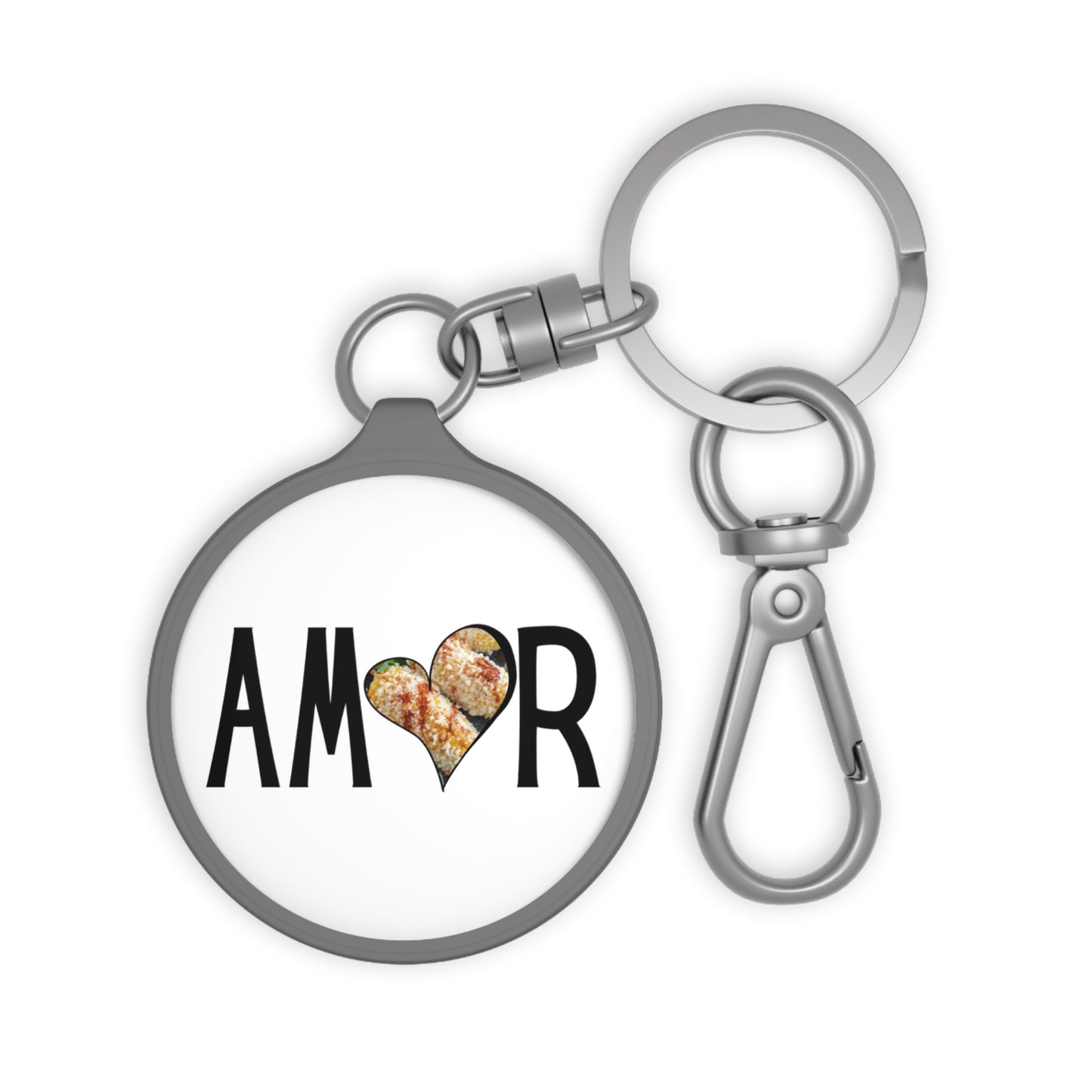 Amor Elote Keyring Tag
