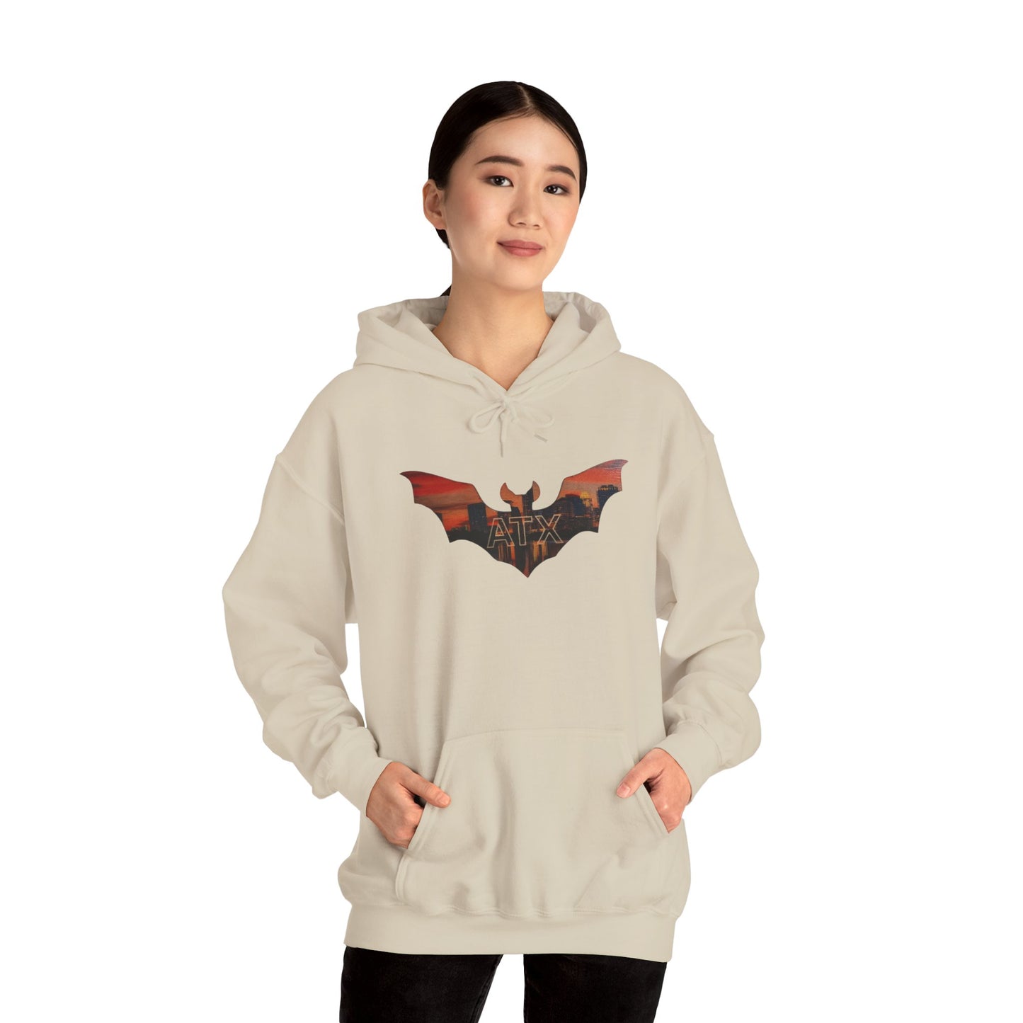 ATX Skyline Bat Hooded Sweatshirt