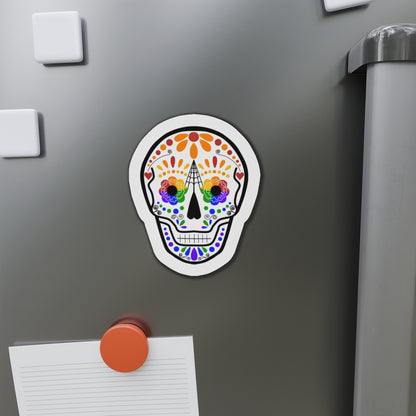 Queer Sugar Skull Die-Cut Magnet