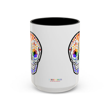 Queer Sugar Skull Accent Coffee Mug